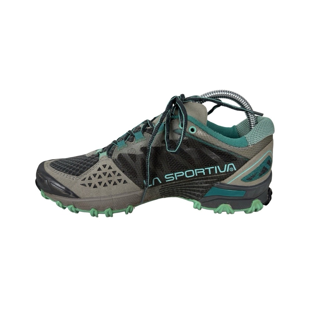 La Sportiva Bushido Womens Hiking US 8 Sneakers Gray Green Trail Running Hiking - Picture 2 of 14